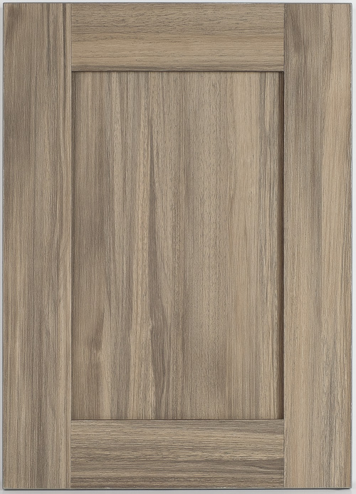 weathered chestnut laminate cabinet door front view